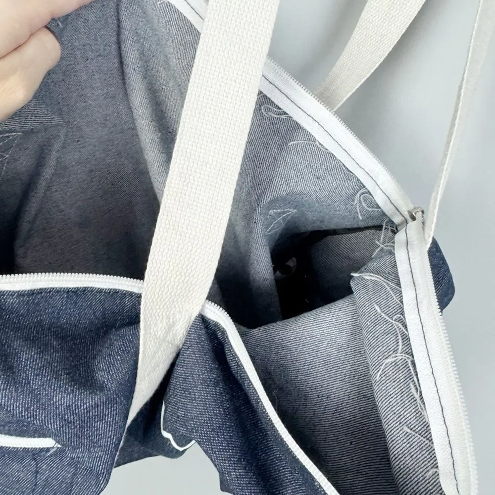 WILL WORKOUT FOR CUPCAKES Denim Look Gym Bag Duffel
